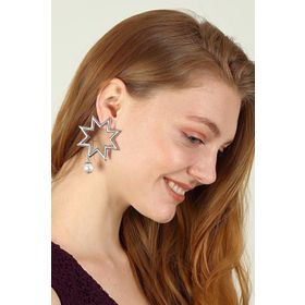 Duke Nickle RDPK5181 İnci Detaylı Yıldız Küpe