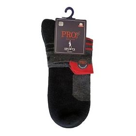 Dukha 14015 Siyah-Gri 41-44 Havlu Erkek Patik Çorabı