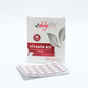 Dulylife Vitamin B12 1000 mcg 30 Çiğneme Tableti