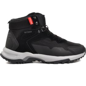 Dunlop DNP-2025 Siyah - Beyaz Renk Bağcıklı Kalın Taban Outdoor Erkek Bot