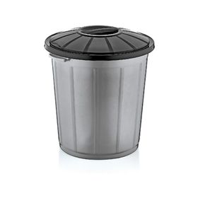 Dünya Gri Plastik Yuvarlak 35 lt Çöp Kovası