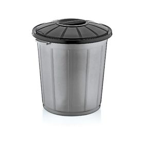 Dünya Gri Plastik Yuvarlak 35 lt Çöp Kovası