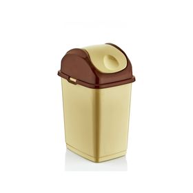 Dünya Gri - Siyah Slim Plastik 18 lt Çöp Kovası