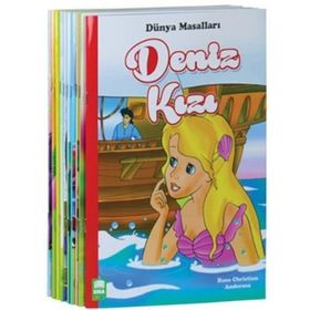 Dünya Masalları Seti 1 ve 2 Sınıflar İçin Eğik el Yazılı 10 Kitap Takım - Büyük Boy - kollektif