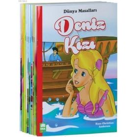 Dünya Masalları Seti 1 ve 2 Sınıflar İçin Eğik el Yazılı 10 Kitap Takım - Büyük Boy - kollektif