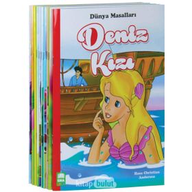Dünya Masalları Seti 1 ve 2 Sınıflar İçin Eğik el Yazılı 10 Kitap Takım - Büyük Boy - kollektif