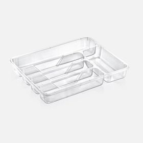 Dünya Plastik 33.6x27x4.8 cm Şeffaf 5 Bölmeli Çekmece İçi Kaşıklık