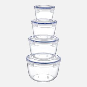 Dünya Plastik 4'lü Yuvarlak Saklama Kabı Set