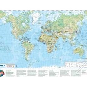 Dünya Siyasi-Fiziki Haritası 50x35 - Mep Medya