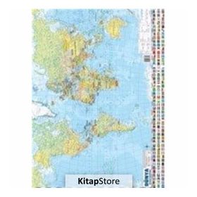 Dünya Siyasi-Fiziki Haritası 50x35 - Mep Medya