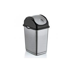 Dünya Slim Gri Plastik 10 lt Çöp Kovası