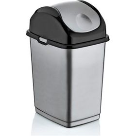 Dünya Slim Gri Plastik 10 lt Çöp Kovası