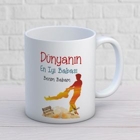Dünyanın En İyi Babası Benim Babam İki Tarafı Baskılı Kupa