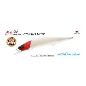 Duo 120SP SW ACC001 Pearl Red Head Realis Jerkbait Sahte Balık