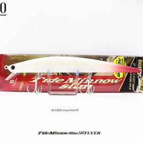Duo 140 ACCZ126 Tide Minnow Slim Flyer Ivory Pearl Red Tail Sahte Balık