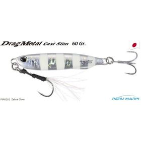 Duo Drag Metal Cast Slim Jig 60 gr PJA0101 Zebra Glow