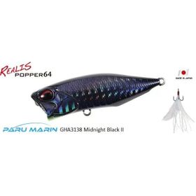 Duo GHA3138 Realis Popper 64 Midnight Black Ii Sahte Balık