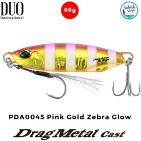 Duo PDA0045 Pink Gold Zebra Drag Metal Cast Slow Jig 30 gr Glow Balık Yemi