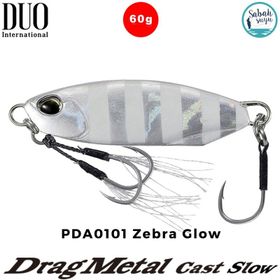 Duo PDA0101 Drag Metal Cast Slow Jig 15 gr Zebra Glow Olta İğnesi