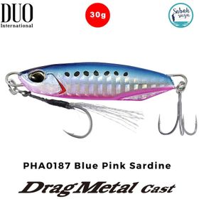 Duo PHA0187 Drag Metal Cast Slow Jig 30 gr Blue Pink Sardine Balık Yemi