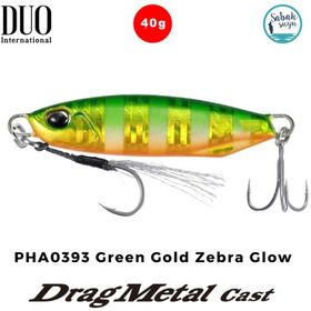 Duo PHA0393 Drag Metal Cast Slim 40 gr Green Gold Zebra Rapala
