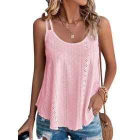 DUOEASE Tank Top Kırmızı Kolsuz Spagetti Kadın T-shirt