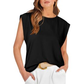 DUOEASE Top Siyah Basic Yuvarlak Yaka Kısa Kollu Kadın T-shirt