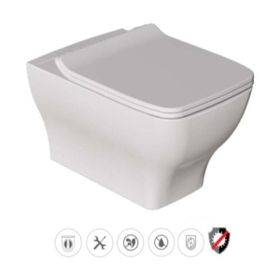 Dura Petra Asma Klozet Kanallı ve Duroplast Yavaş Kapanır Kapak