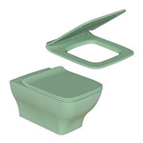 Dura Petra Cam Göbeği Asma Klozet Rimles Kanalsız ve Duroplast Yavaş Kapanır Kapak