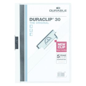 Durable 2200 Duraclip 30 Sayfa Beyaz Tekli Dosya