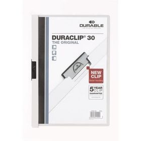 Durable 2200 Duraclip 30 Sayfa Beyaz Tekli Dosya