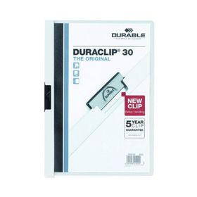 Durable 2200 Duraclip 30 Sayfa Beyaz Tekli Dosya