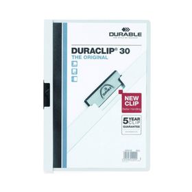 Durable 2200 Duraclip 30 Sayfa Beyaz Tekli Dosya