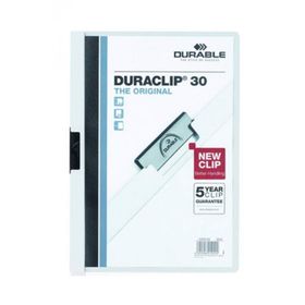 Durable 2200 Duraclip 30 Sayfa Beyaz Tekli Dosya