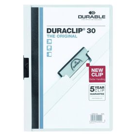 Durable 2200 Duraclip 30 Sayfa Beyaz Tekli Dosya