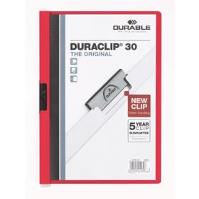 Durable 2200 Duraclip 30 Sayfa Kırmızı Tekli Dosya