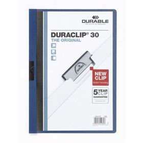Durable 2200 Duraclip 30 Sayfa Lacivert Tekli Dosya