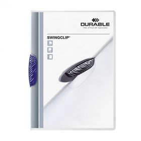 Durable 2260 Swing Clip Ortadan Klipsli 30 SY A4 Lacivert Sıkıştırmalı Dosya