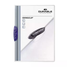 Durable 2260 Swing Clip Ortadan Klipsli 30 SY A4 Lacivert Sıkıştırmalı Dosya