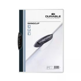Durable 2260 Swing Clip Ortadan Klipsli 30 SY A4 Siyah Sıkıştırmalı Dosya