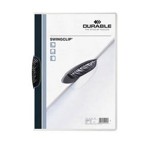 Durable 2260 Swing Clip Ortadan Klipsli 30 SY A4 Siyah Sıkıştırmalı Dosya