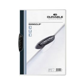 Durable 2260 Swing Clip Ortadan Klipsli 30 SY A4 Siyah Sıkıştırmalı Dosya