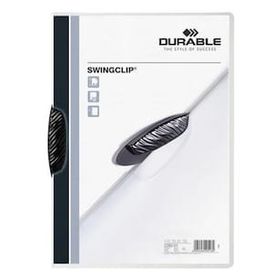 Durable 2260 Swing Clip Ortadan Klipsli 30 SY A4 Siyah Sıkıştırmalı Dosya