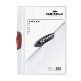 Durable Swing Clip Ortadan Klipsli 30 Sayfa Kırmızı Sıkıştırmalı Dosya