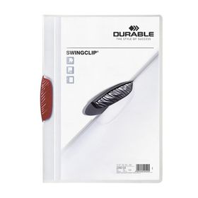 Durable Swing Clip Ortadan Klipsli 30 Sayfa Kırmızı Sıkıştırmalı Dosya