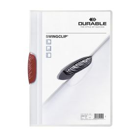 Durable Swing Clip Ortadan Klipsli 30 Sayfa Kırmızı Sıkıştırmalı Dosya