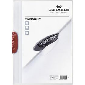 Durable Swing Clip Ortadan Klipsli 30 Sayfa Kırmızı Sıkıştırmalı Dosya
