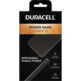 Duracell 10.000 mAh Pd 18W Usb-A Usb-C Siyah Powerbank