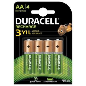 Duracell 1300 mAh AA 4'lü Şarj Edilebilir Pil