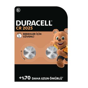 Duracell 2025 3V Lityum 2'li Düğme Pil